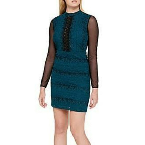 Guess Dresses & Skirts - NWOT✨Guess Teal Blue Lace Sheath Dress sz 10